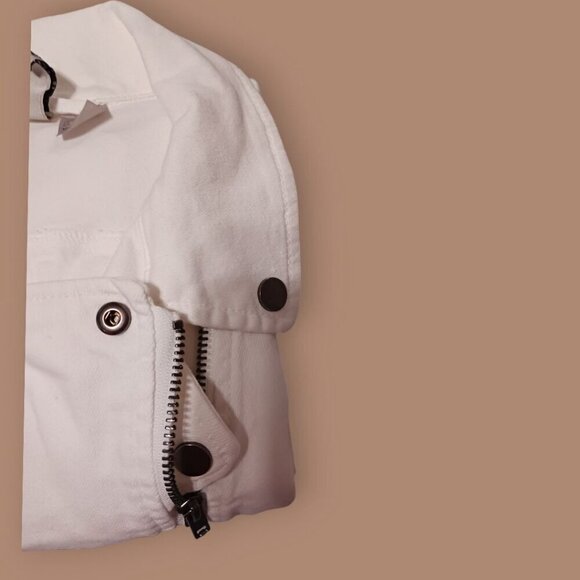 H&M Divided White Sleeveless Belted Zip-Up Jacket Dress US 6 - Picture 6 of 8